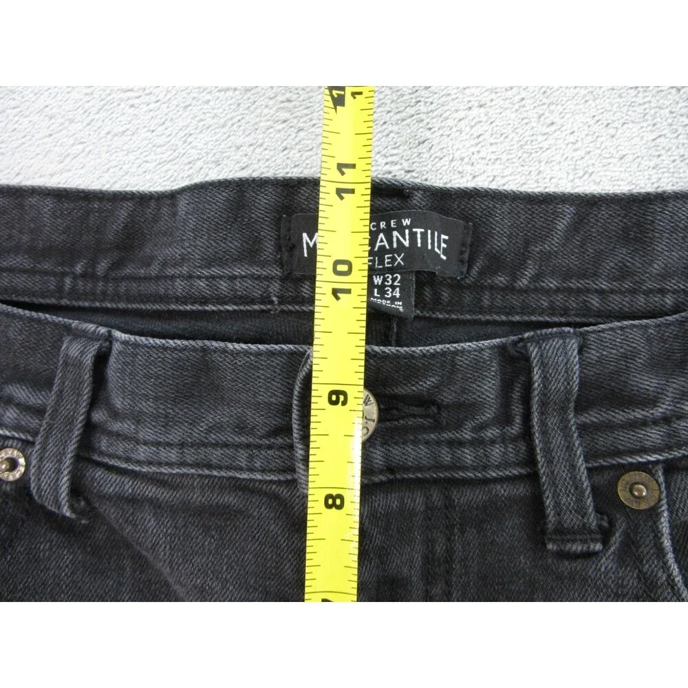 J. Crew Mercantile Flex Jeans Men's 32x34 (Actual 31x32) Black Straight Leg